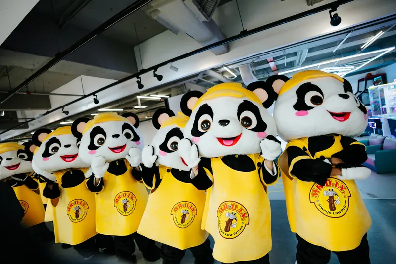 PANDAi mascots assembled before the Kuala Lumpur appearance, 1 August 2026