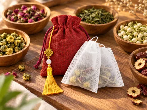 Custom tea bags workshop example