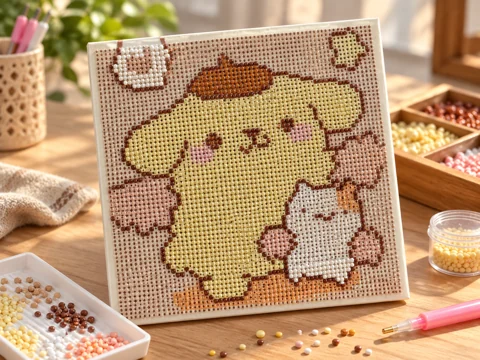 Diamond-bead painting workshop creation