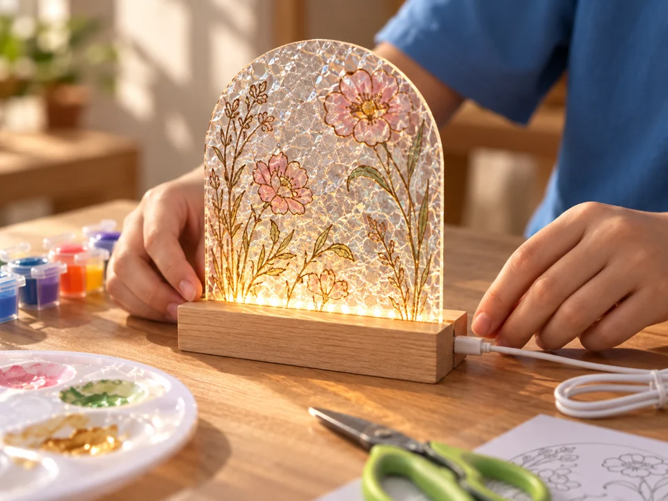 Hand-drawn table lamps workshop creation