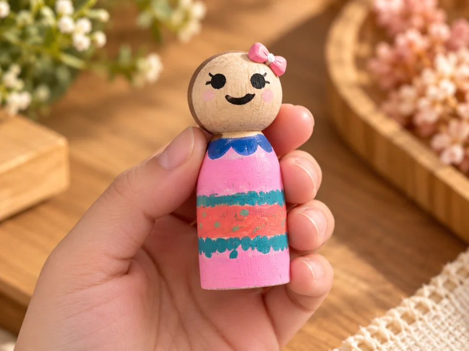 Peg doll painting workshop creation