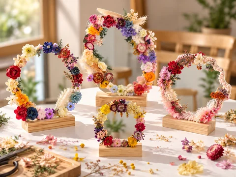 Preserved-flower mirrors workshop creation