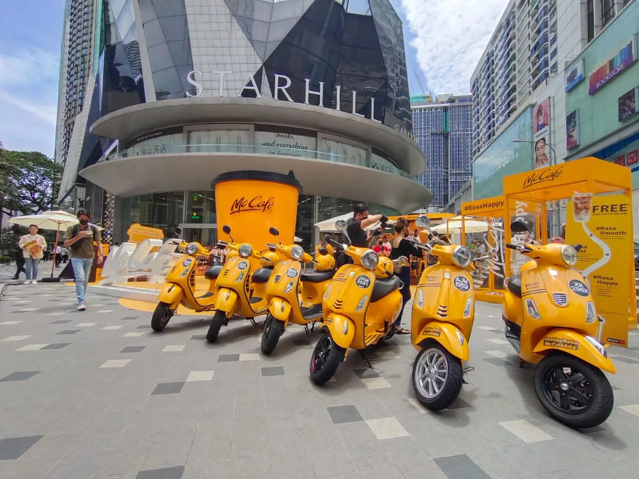McCafe Vespa Roving activation team