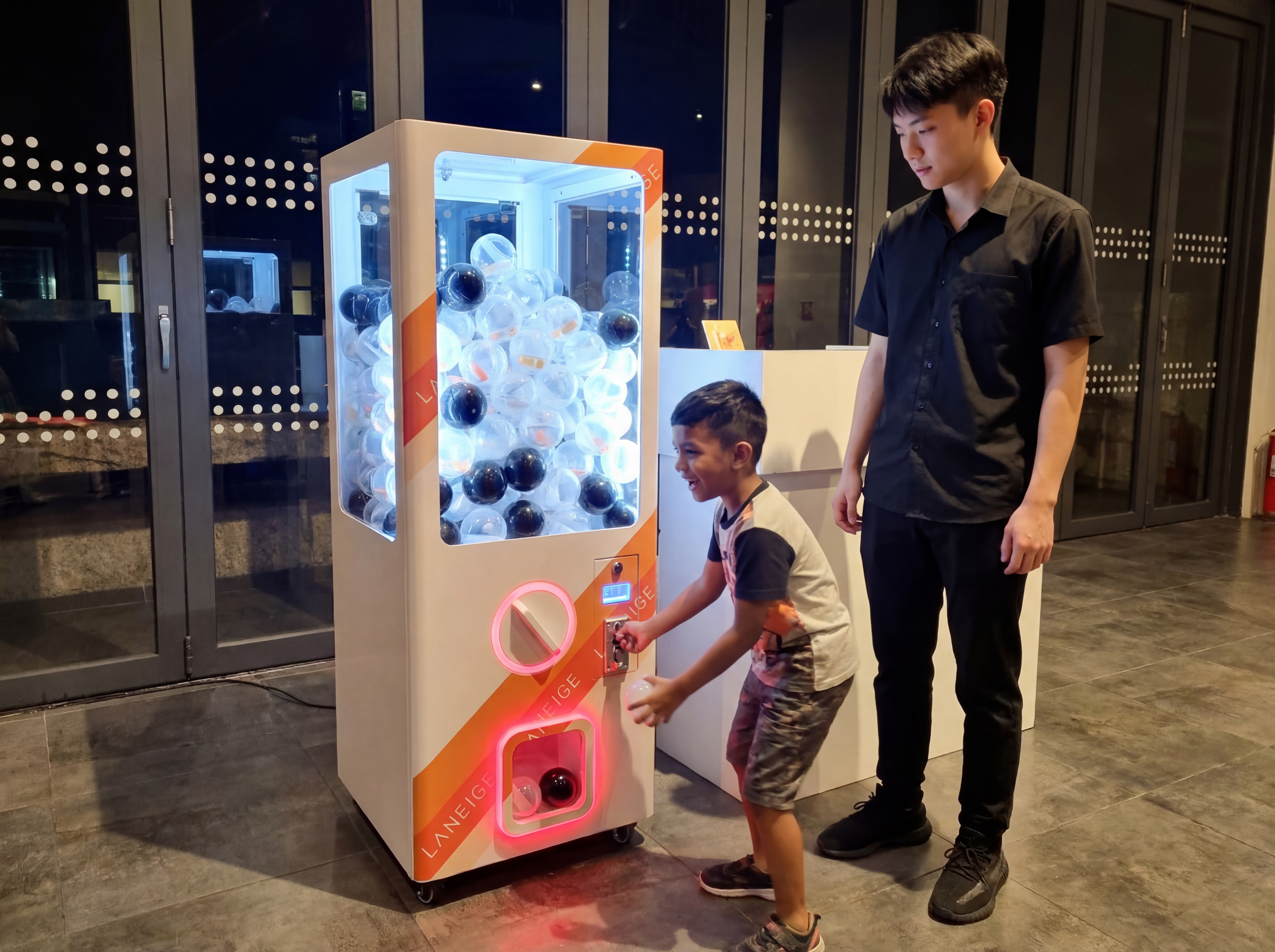 Gashapon Machine at corporate event in Kuala Lumpur